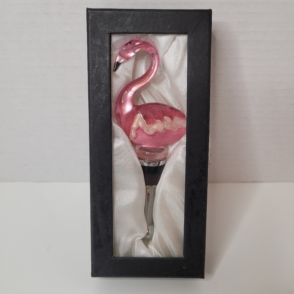 Pink Flamingo Wine Bottle Stopper Cork New In Box RARE - Picture 4 of 6